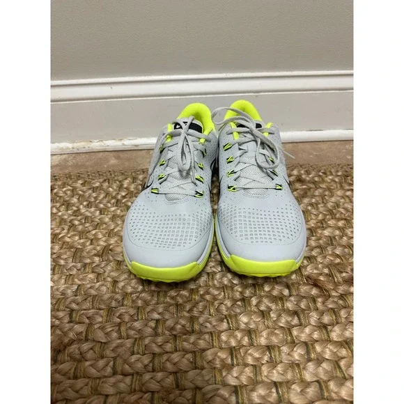 Nike Lunar Vapor Storm‎ Golf Shoes Men 11.5 Grey Neon Yellow Cleats Spikeless
